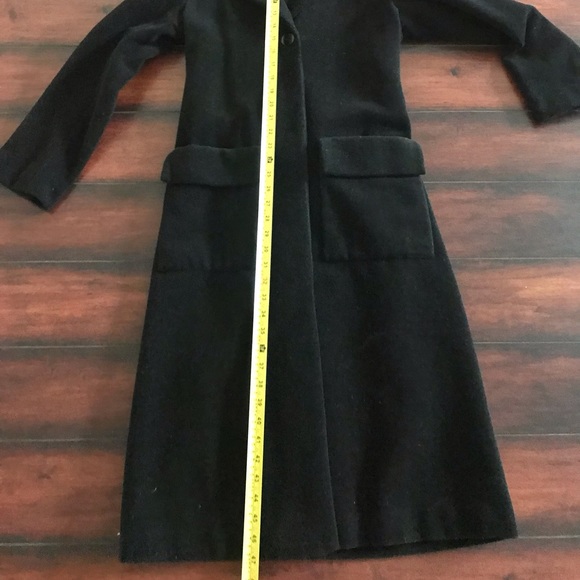 100% wool and 100% fox fur collar long coat - Picture 10 of 15